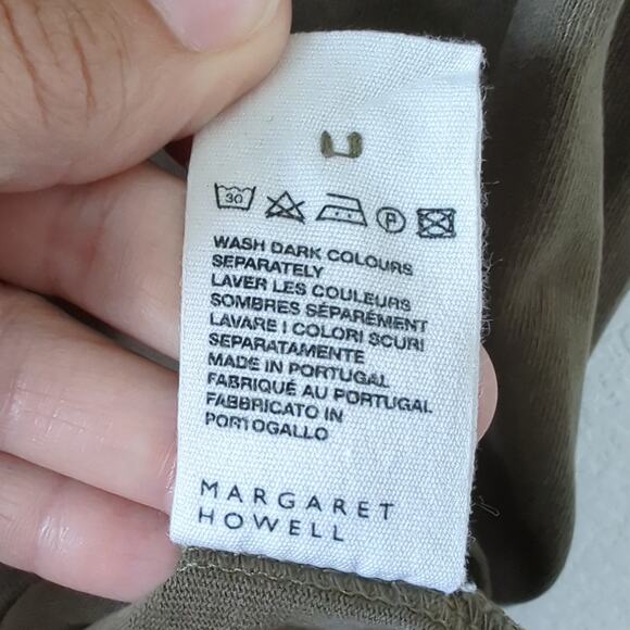 Margaret Howell Womens Tank Dress Sleeveless Cotton Olive Green Capsule Small - Picture 4 of 8